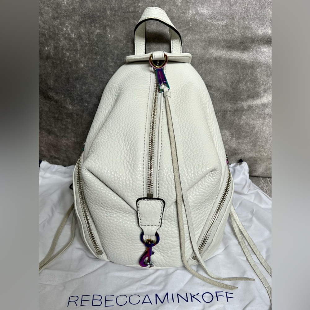 Like new! Rare Rebecca Minkoff Convertible Mini Julian Backpack - Holographic